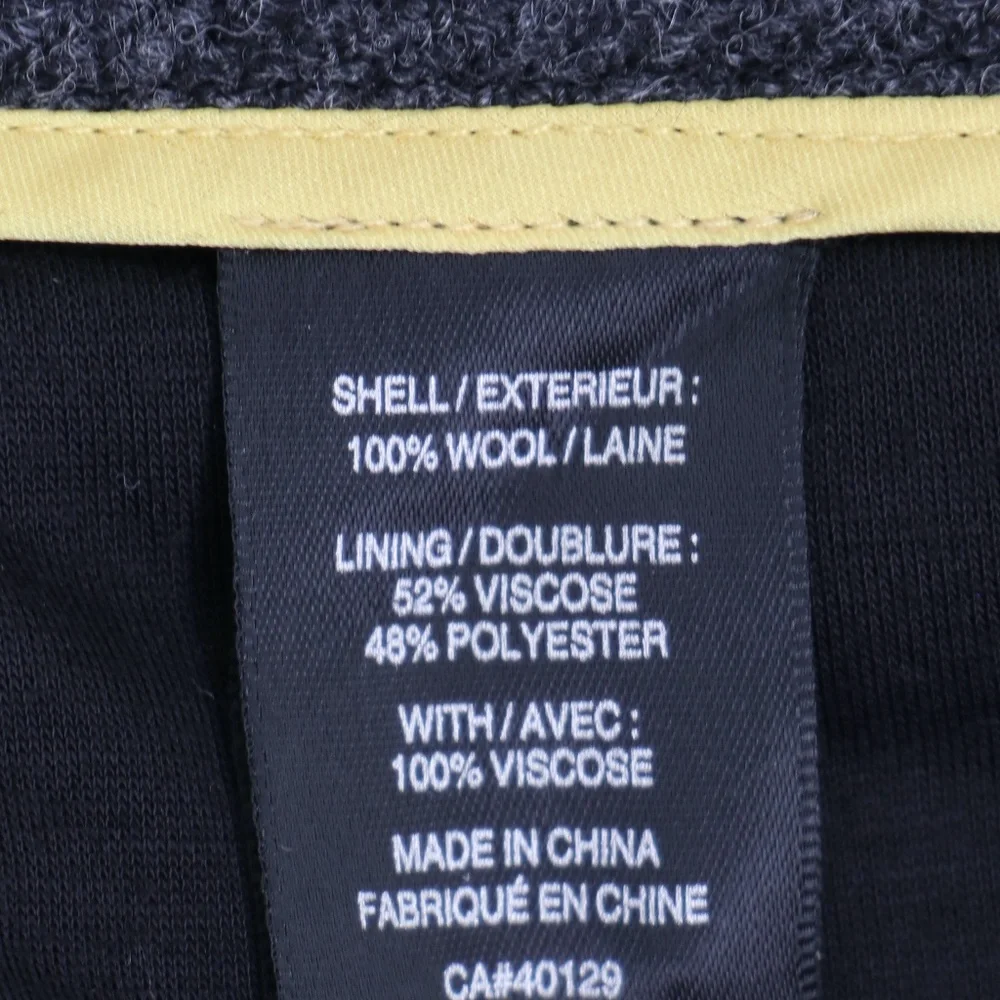 Mid-rise wool slacks (lined) w/tapered cuffed legs - Picture 8 of 10